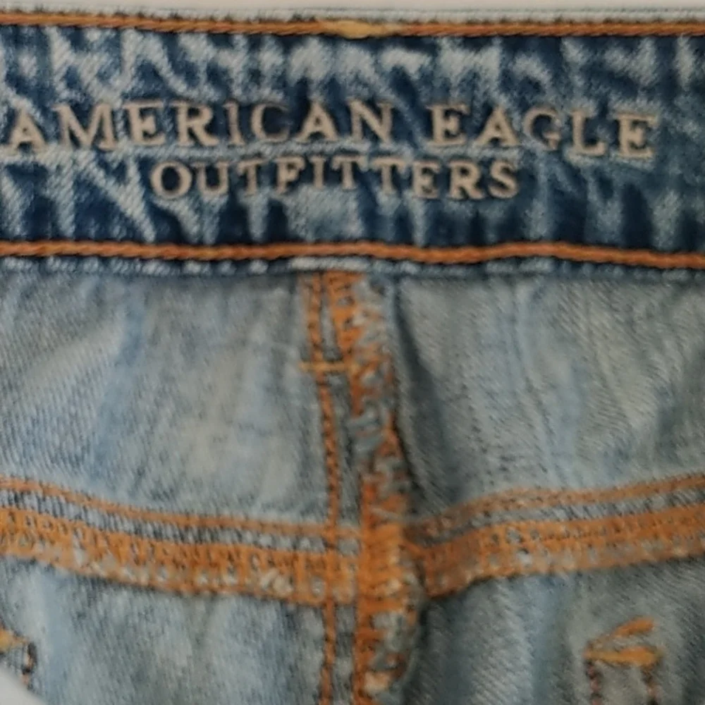 American Eagle Outfitters "Shortie" Denim Lace Shorts sz 00 - Picture 6 of 10